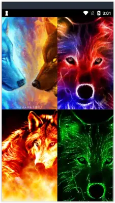 Neon Wolf Live Wallpapers android App screenshot 1